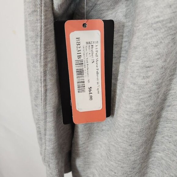 Marc New York Performance Plus Puff Sleeve Sweatshirt in Vapor Gray - Size 2X - Picture 4 of 10